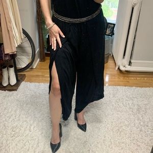 Anthropologie cropped flowy pants